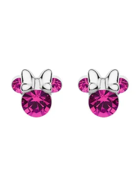 Glittering silver Minnie Mouse stud earrings ES00028SOCTL.CS