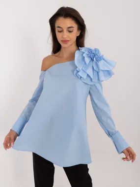 Women's light blue shirt blouse