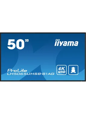 iiyama LH5065UHSB-B1AG apzīmējumu displejs Digitālo izkārtņu plakanais panelis 125,7 cm (49,5 collas) LCD Wi-Fi 800 cd/m² 4K Ultra HD melns Iebūvēts procesors Android 11 24/7