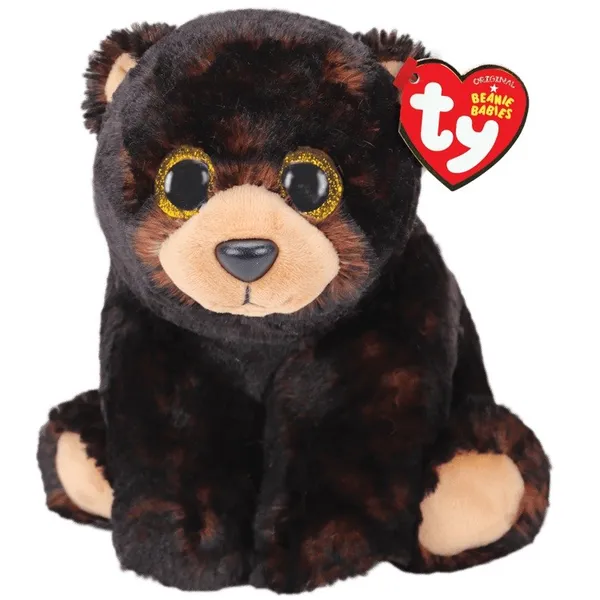 Plush toy Ty Bear brown-black - Kodi 15 cm