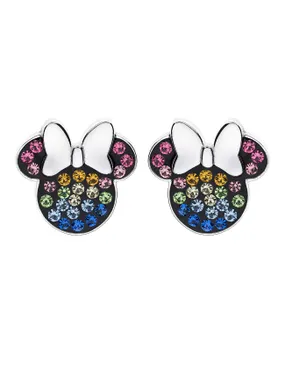 Playful silver earrings studs Minnie Mouse E903207SRML