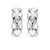 Timeless silver earrings with diamonds and topaz Quilted DE743