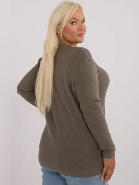 Women's khaki Plus size sweater