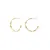 Gold-plated minimalist earrings with silver VANILLA Gold AR01-306-U