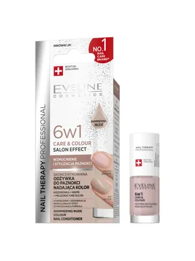 Nail Therapy Professional 6in1 Care & Color Concentrated nail conditioner giving shimmering nude 5ml