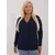 Women's navy blue plus size sweater