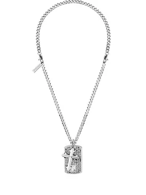Men's Steel Necklce with Crystals Vigor Peagn2120401