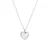 Delicate silver necklace Heart with mother-of-pearl AJNA0031 (chain, pendant)