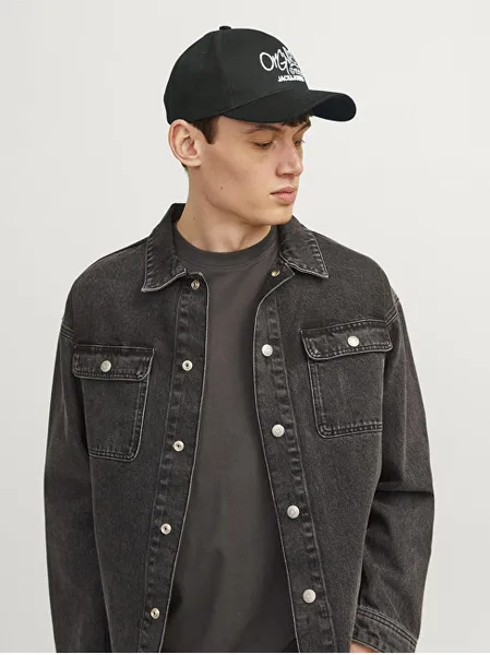 Men's cap JACPAINT 12263303 Black