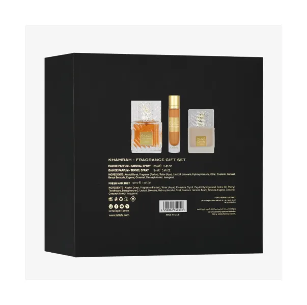 Khamrah Gift Set (EDP 100ml; EDP 12ml; Hair Mist 50ml)