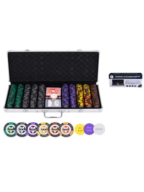 Poker set in silver case, High stake 50