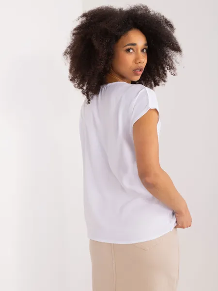 Women's white casual blouse