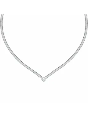 FINE STEEL NECKLACE WITH CRYSTAL HADEK GIOIA SAVY26