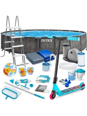 Frame garden pool 549 x 122 cm 21W1 Intex 26744 + scooter for free