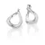 Original silver earrings with diamonds Huggies DE792