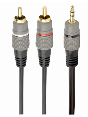 CABLE AUDIO 3.5MM TO 2RCA 1.5M/GOLD CCA-352-1.5M GEMBIRD
