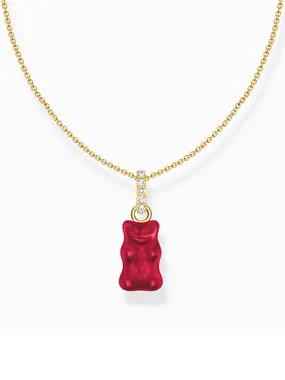 Thomas Sabo KE2209-414-10-L45 Gold-plated chain w. red Goldbears pendant