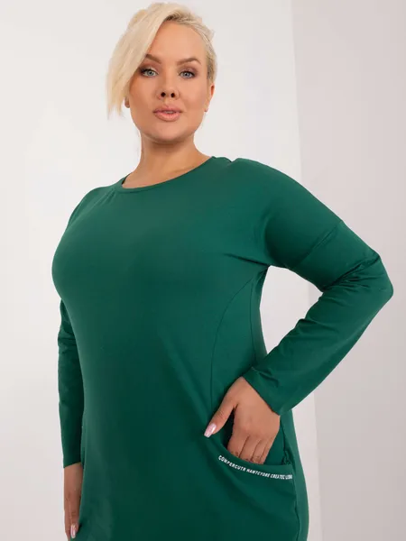 Women's dark green plus size tunic