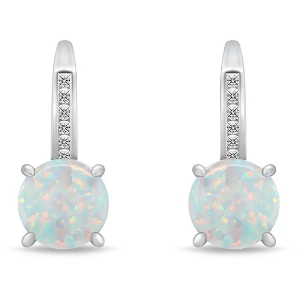 Timeless opal jewelry set SET246W (earrings, pendant)