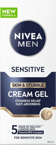 Cream gel for sensitive skin and stubble Sensitive (Skin & Stubble Cream Gel) 50 ml