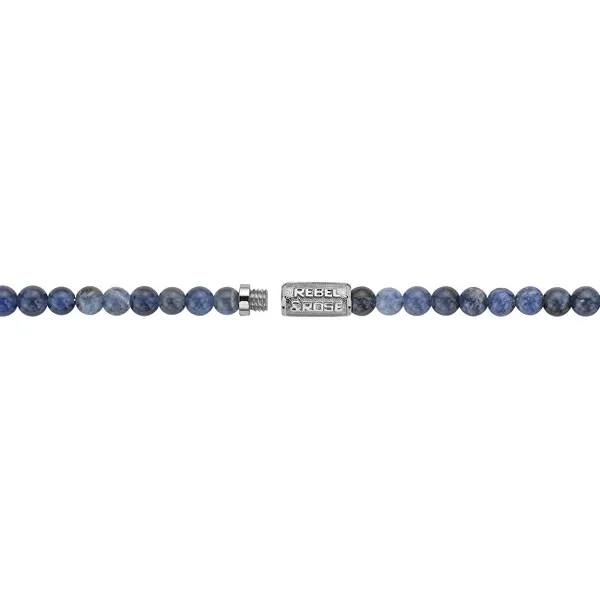 Midnight Blue Men's Beaded Necklace RR-NL037-S-55