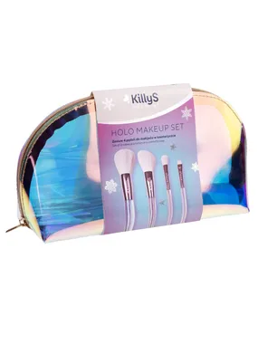 Holo makeup set of 4 makeup brushes in a beautician