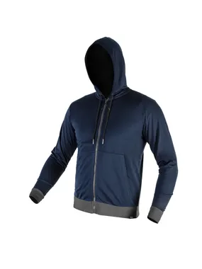 COMFORT zip-up sweatshirt with hood, navy blue, size XXL