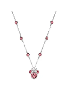 Beautiful silver Minnie Mouse necklace with crystals NS00045SRUL-157.CS