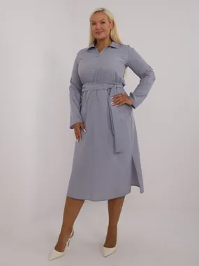 Women's gray plus size dress