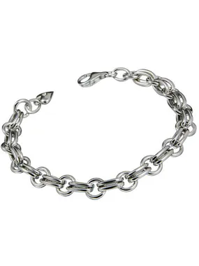 Silver bracelet with diamond Charm Statement DL071