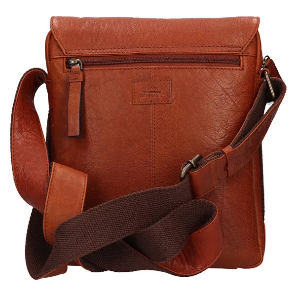 Men's leather crossbody bag 290603 COGNAC