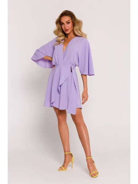 M785 Mini dress with flared bottom - violet