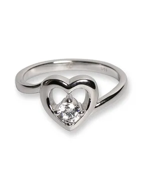 Silver heart ring Defyi 63343