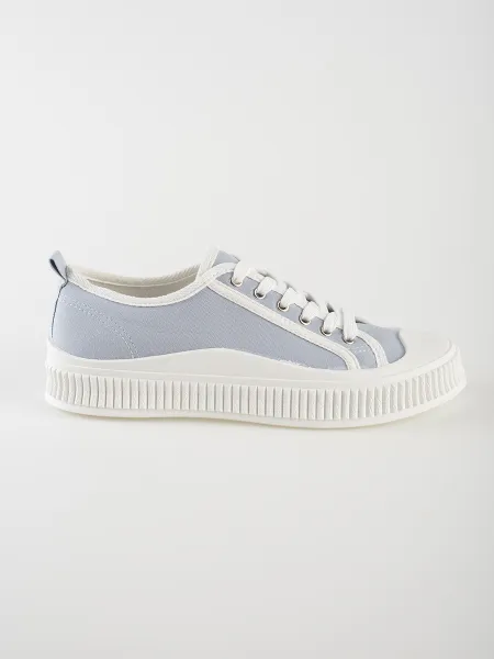 Light blue women's platform sneakers