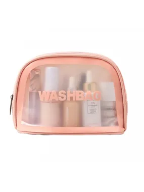 Washbag, foldable cosmetic bag, pink