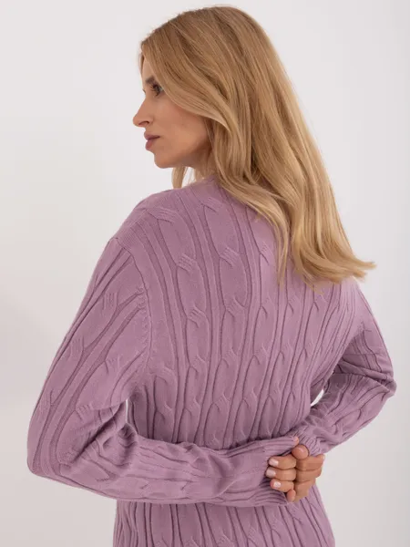 Women's purple Cable knit sweater