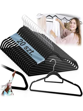 Velor clothes hangers 20pcs MS-859 Massido