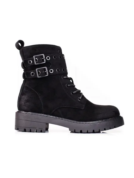 Women's lace-up boots with Shelovet buckles