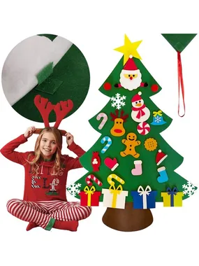 Felt Christmas tree with decorations 24856