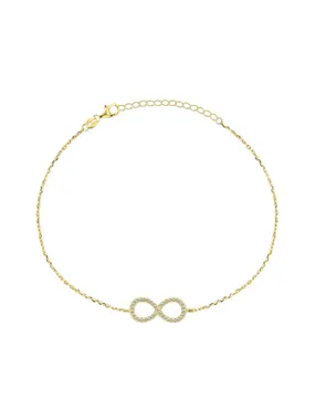 Decent gold plated infinity bracelet BRC64Y