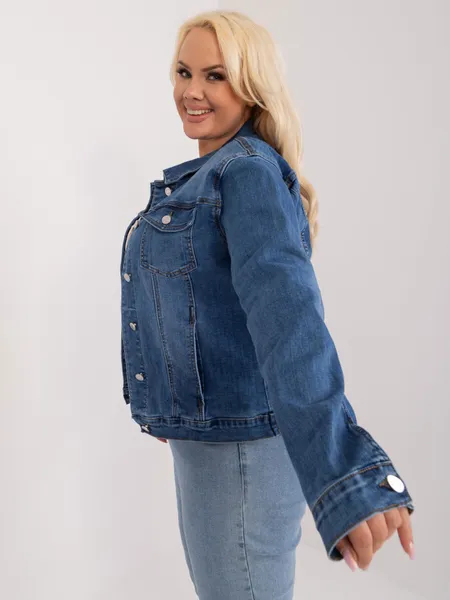 Women's blue plus size jacket