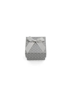 Gray gift box with polka dots KP4-5