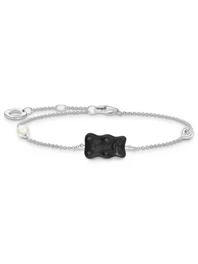 Thomas Sabo A2151-052-11-L19V Silver Bracelet With Black Gold Bear And Pearl + Stone