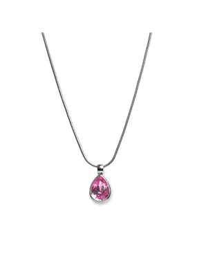 Decent necklace with pink Swarovski crystal 11022 209