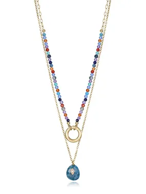 Cheerful double necklace for women Chic 14160C01019