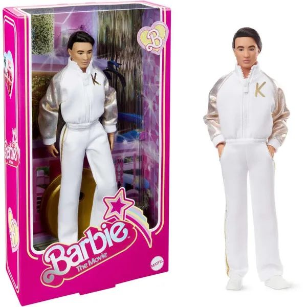 Dell Barbie The Movie Ken in White And Gold Tracksuit