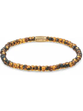 Japanese Tiger Gold Beaded Bracelet RR-40114-G