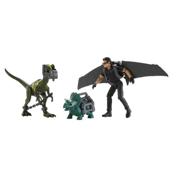 Figures set Jurassic Park Ian Malcolm with dinosaurs