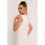 M787 Dress with a leg cutout - cream