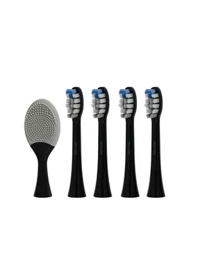 Lovio LVTB124BK-HM SonicProtect PRO Toothbrush Heads Medium Black